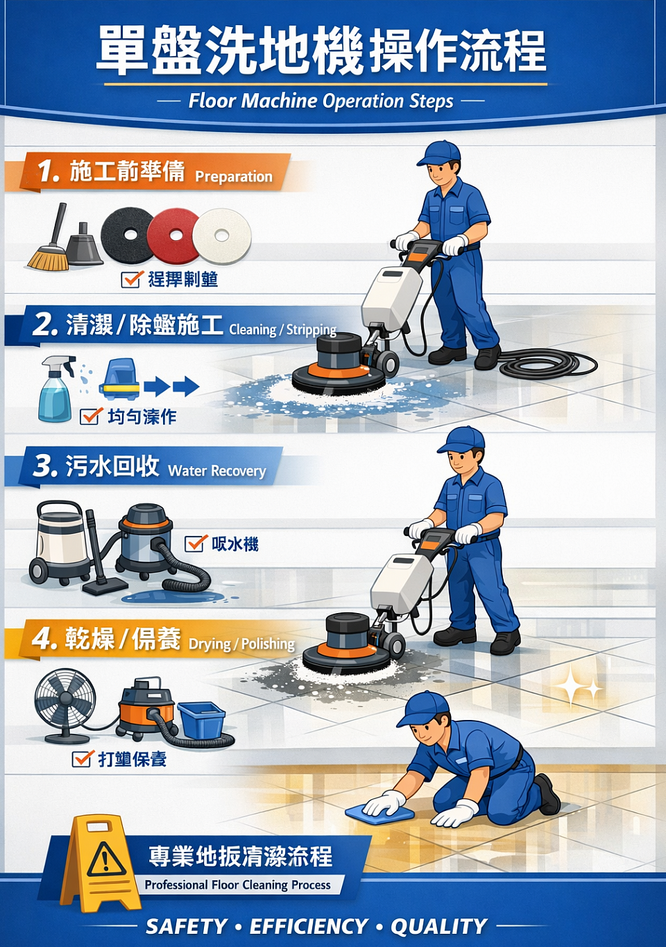 洗地機操作流程