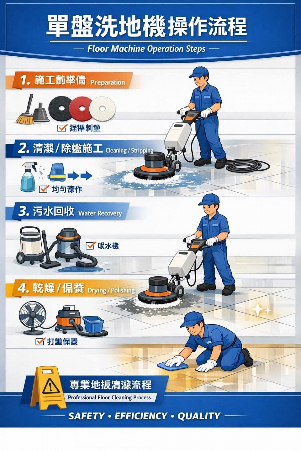 洗地機操作流程