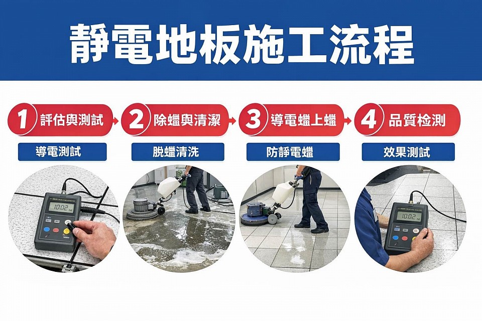 靜電地板清洗打蠟流程